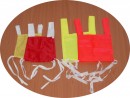 rozlišovače barevné textilní, pro 2 družstva dětí