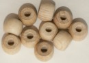 korálky dřevěné tříděné - soudek M, přírodní