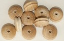 korálky dřevěné tříděné - kladka přírodní