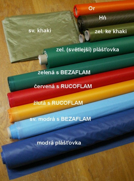 TEXTIL - padákovina - PAD, 1. JAK., 139/143cm, zelená s BEZAFLAM